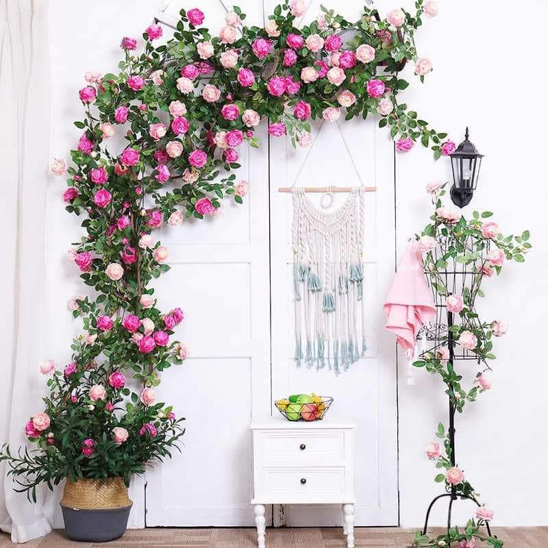 Cây hoa giả Thiên Phát Decor 2023 - Hồng leo giả trang trí đẹp lung linh banner 3