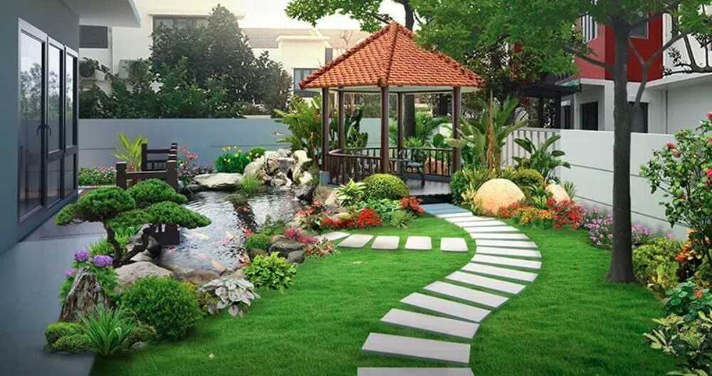 Tiểu cảnh cây hoa giả – Công ty Thiên Phát chuyên thiết kế thi công trang trí tiểu cảnh tường cây hoa giả