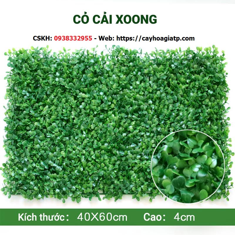 Cỏ giả trang trí tường - Cỏ Xoong - Thiên Phát Decor 