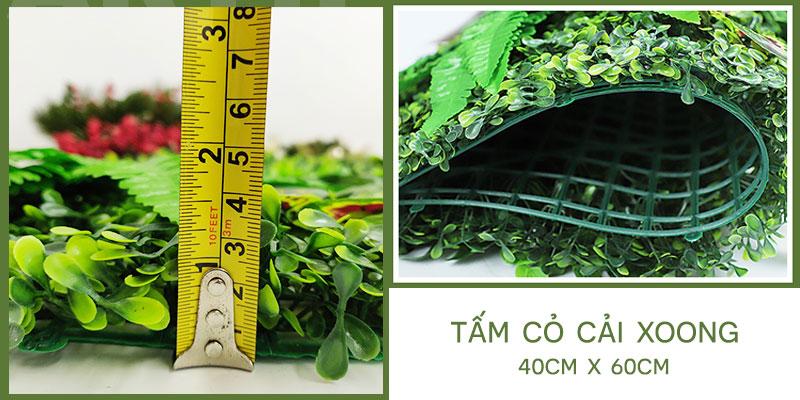 Cỏ giả trang trí tường - Cỏ Xoong 40x60cm - Thiên Phát Decor
